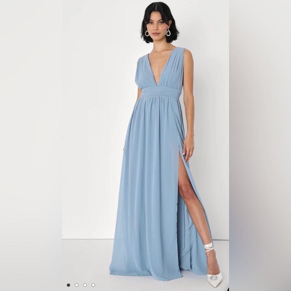 Heavenly Hues Light Blue Maxi Dress - Picture 3 of 5